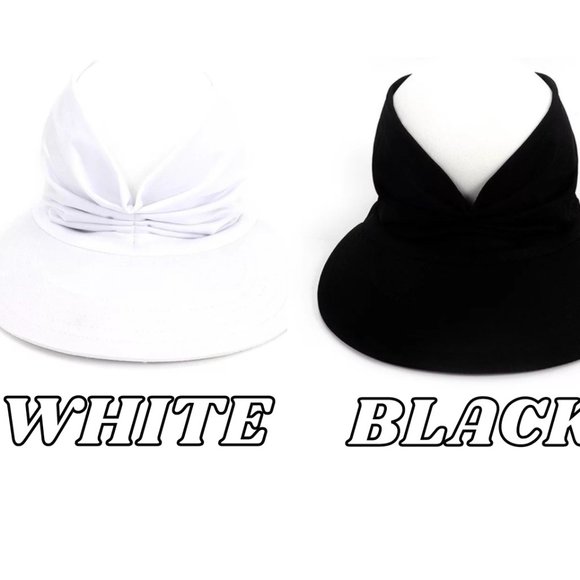 12 Colors of Stretch Turban Style Baseball Visor Beach Hat with Ponytail Opening - Picture 6 of 9